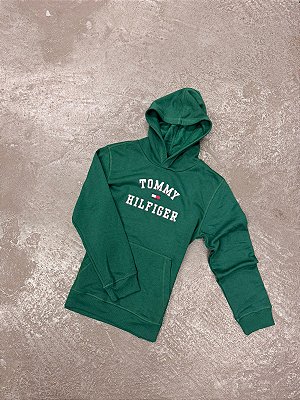 Moletom Tommy Hilfiger Bandeira com Capuz Juvenil (Verde)
