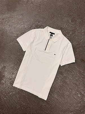 Polo Tommy Hilfiger Slim Fit Rwb Branca