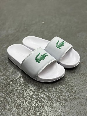 Chinelo Slide Lacoste Serve CMA (BRANCO)