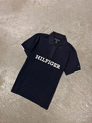 Polo Tommy Hilfiger Americana Letreiro   ( Azul Marinho)