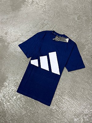 Camiseta Adidas Treino Manga Curta Logo (Azul Marinho)