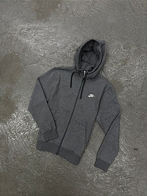 Jaqueta Nike Club Hoodie Fleece (Cinza Chumbo)