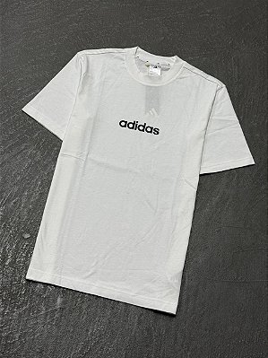Camiseta Adidas Essentials Linear Single Jersey (Branca)