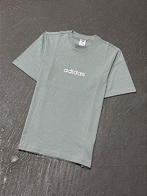 Camiseta Adidas Essentials Linear Single Jersey (Wonder Sage / White)