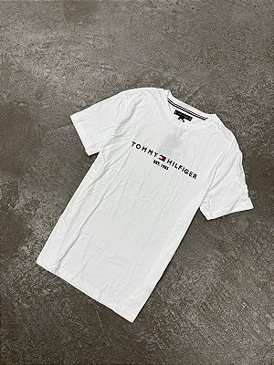 Camiseta Tommy Hilfiger Clássica Logo ( Branca )