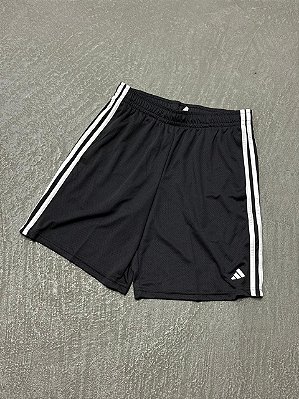Short  Adidas Malha  Três Listras Aeroready (Preto)