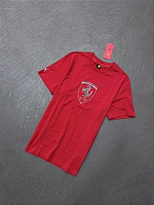 Camiseta Scuderia Ferrari HP Race Tonal Big Shield ( Vermelha )