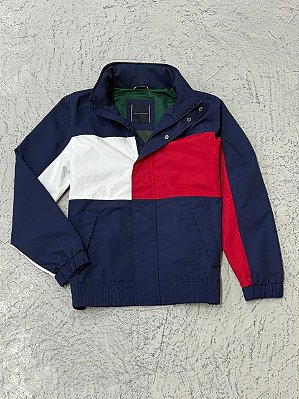 Jaqueta Tommy Velejador Bandeira (Azul/Branco/Vermelho)