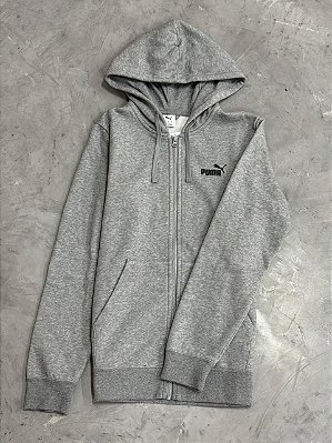 Moletom Puma Essentials No. 1 Logo Full-Zip (Cinza)