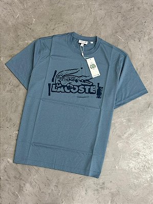 Camiseta Lacoste HD Print 2025 (Azul Ciano)