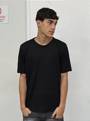 CAMISETA TEXTURIZADA PRETA