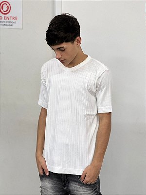 CAMISETA TEXTURIZADA OFICIAL BRANCA