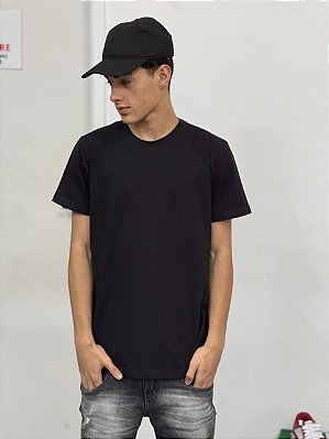 CAMISETA LISA PADRÃO ZARA OFICIAL PRETA