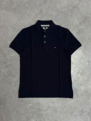 Polo Tommy Hilfiger Slim 1985 (Azul Marinho)