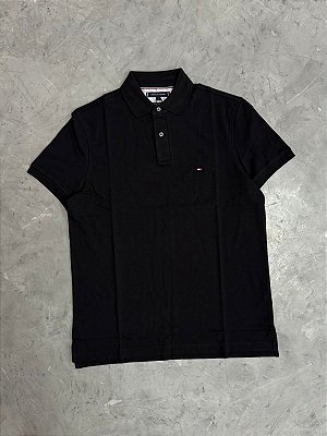 Polo Tommy Hilfiger Slim 1985 ( Preta )