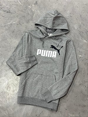 MOLETOM PUMA BIG LOGO MESCLA CINZA