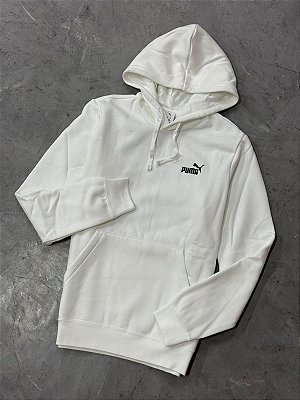MOLETOM PUMA LOGO BORDADO BRANCO