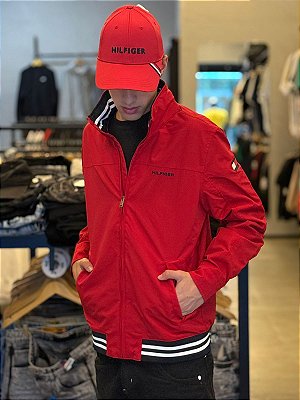 Jaqueta Tommy Velejador De listra Vermelho