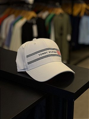 BONÉ TOMMY HILFIGER LISTRA BRANCO