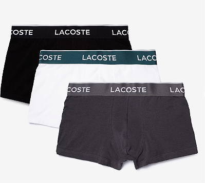 Cueca Lacoste Trunk Stretch 3-Pack