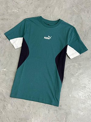 Camiseta Puma  Essentials Block Tee  (Verde)