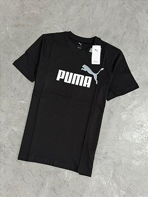 Camiseta Puma Big Logo Essentials Preta