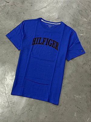 CAMISETA TOMMY HILFIGER ASSINATURA AZUL