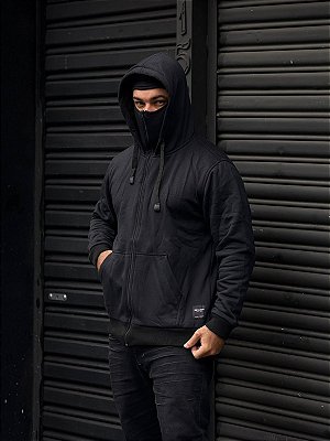MOLETOM TOUCA NINJA BOXER PRETA