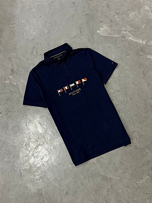 Polo Tommy Hilfiger Bandeiras (Azul Marinho)