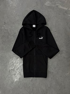 MOLETOM PUMA FULL ZIP PRETO