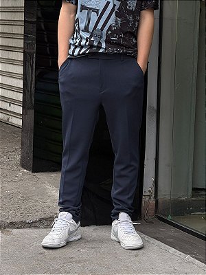 CALÇA ALFAIATARIA RIGOR AZUL MARINHO