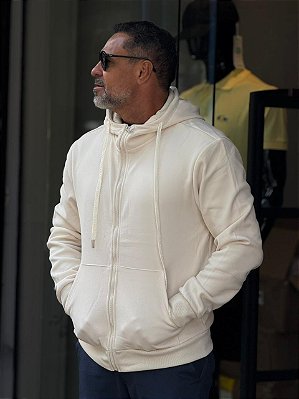 MOLETOM LISO FLANELADO OFF-WHITE HANSEZ