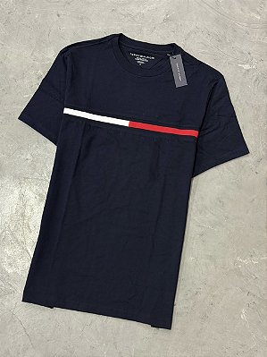 CAMISETA TOMMY HILFIGER LISTRA AZUL