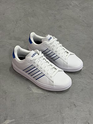 TÊNIS ADIDAS GRAND COURT 2.0 (BRANCO/AZUL)