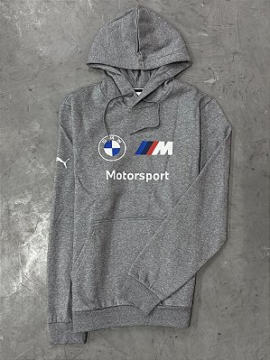 MOLETOM PUMA BMW MOTORSPORT CINZA FLANELADO
