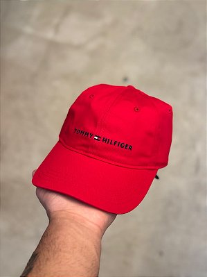 BONÉ TOMMY HILFIGER FIVELA DE PANO (VERMELHO)