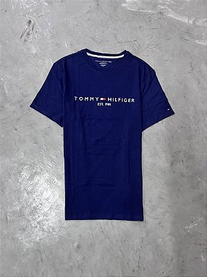 Camiseta Tommy Hilfiger Clássica Logo (Azul Royal)