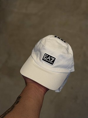 Boné EA7 Empório Armani Branco Letreiro