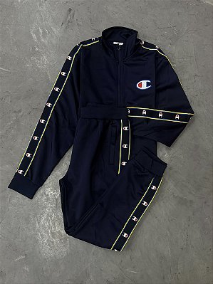 CONJUNTO CHAMPION ACTIVE TRACKSUIT C TAPE (AZUL MARINHO)