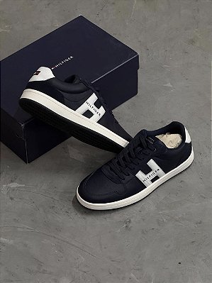 Tênis Tommy Hilfiger Casual Hatos Low Cut Lace-Up(Azul Marinho)