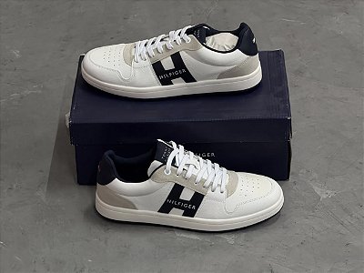 Tênis  Tommy Hilfiger Casual Lace-Up Low Cut (Branco)