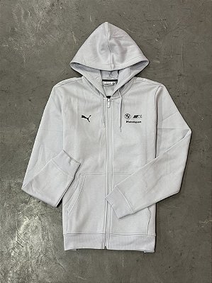 Moletom  Puma BMW M Motorsport Essentials Fleece Zíper (Branca)