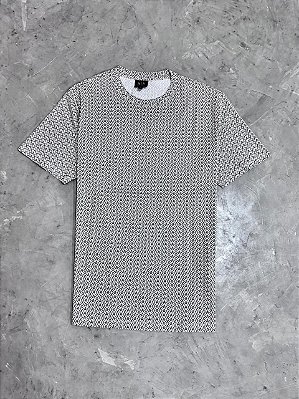Camiseta AX Armani entrelaçado Branca