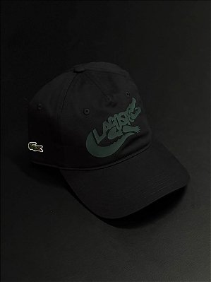 Boné Lacoste Legends Preto (Logo Verde)