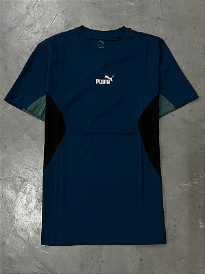 CAMISETA  PUMA COLORBLOCK VERDE