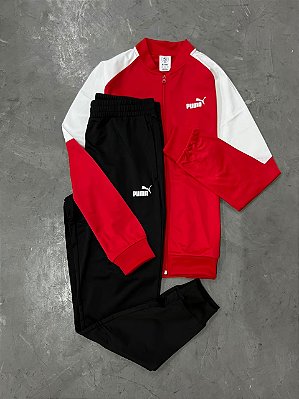 CONJUNTO PUMA POLY SUIT (VERMELHO/BRANCO)