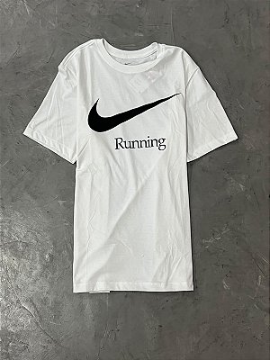 CAMISETA NIKE RUNNING (BRANCA/PRETA)