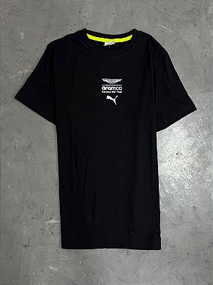 Camiseta PUMA x ASTON MARTIN ARAMCO F1® TEAM Essentials (PRETA)