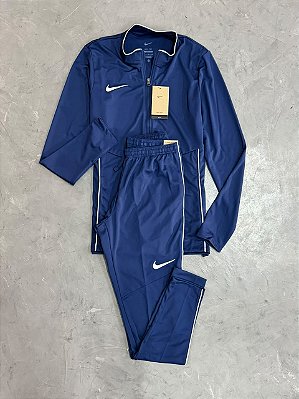 CONJUNTO Dri-FIT Nike Park Masculina - (AZUL MARINHO/BRANCO)