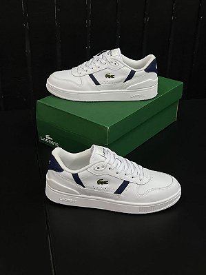 TÊNIS LACOSTE T-CLIP SET (BRANCO/AZUL MARINHO)